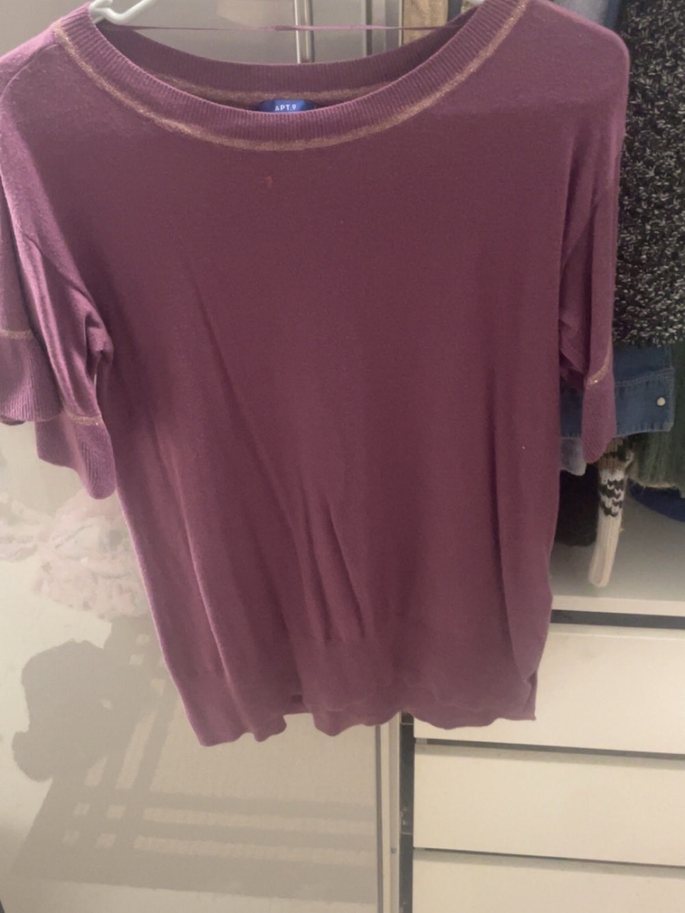 Apt. 9 Plum Short-Sleeve Knit Top